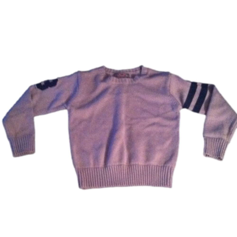 Generation One Gray & Navy Blue Long Sleeve Crew Neck Sweater Excellent Size M